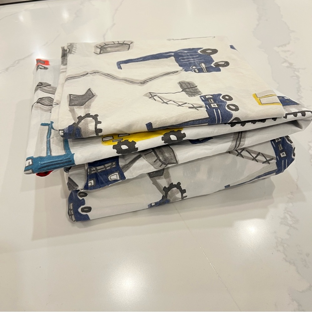 Pottery Barn Kids Jax Toddler Crib Bed Sheet Set - Picture 5 of 5